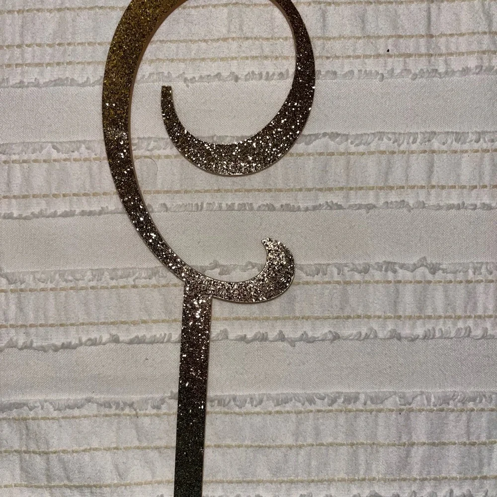 Gold Glitter Number Cake Toppers (NWT)